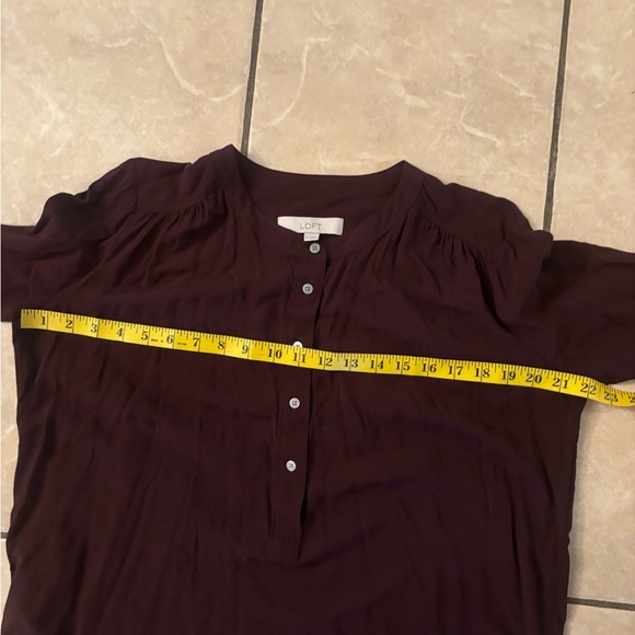 Dark Maroon LOFT‎ shirt - Picture 5 of 6